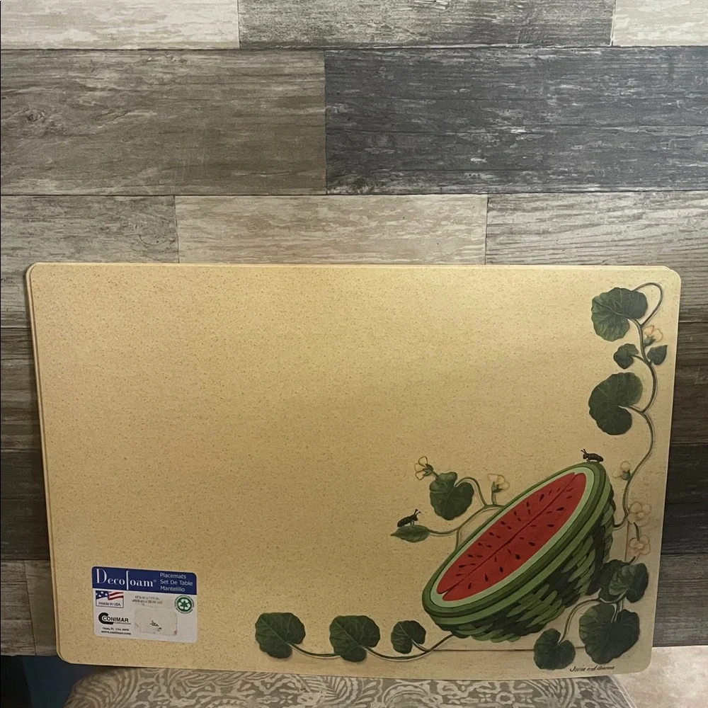 NWT 8 Longaberger Watermelon, Daisy‎ & ants Placemats